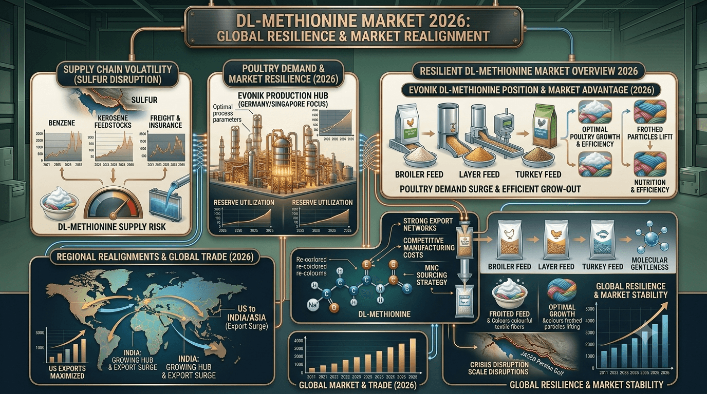 DL-Methionine Market 2026: Sulfur Disruption, Poultry Demand and Evonik's Position