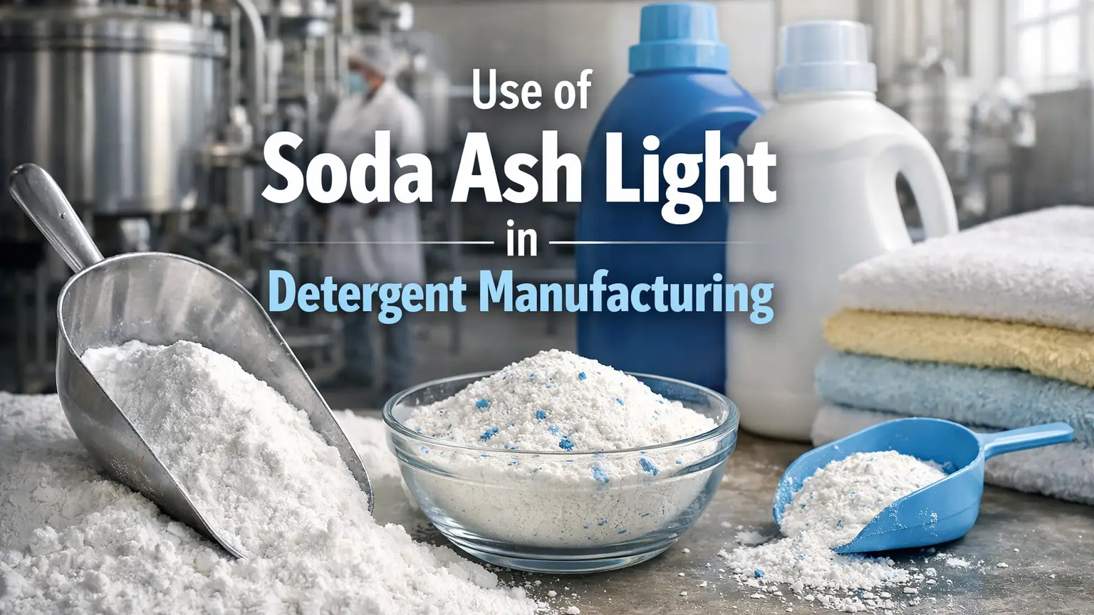 Sử dụng Soda Ash Light trong sản xuất chất tẩy rửa