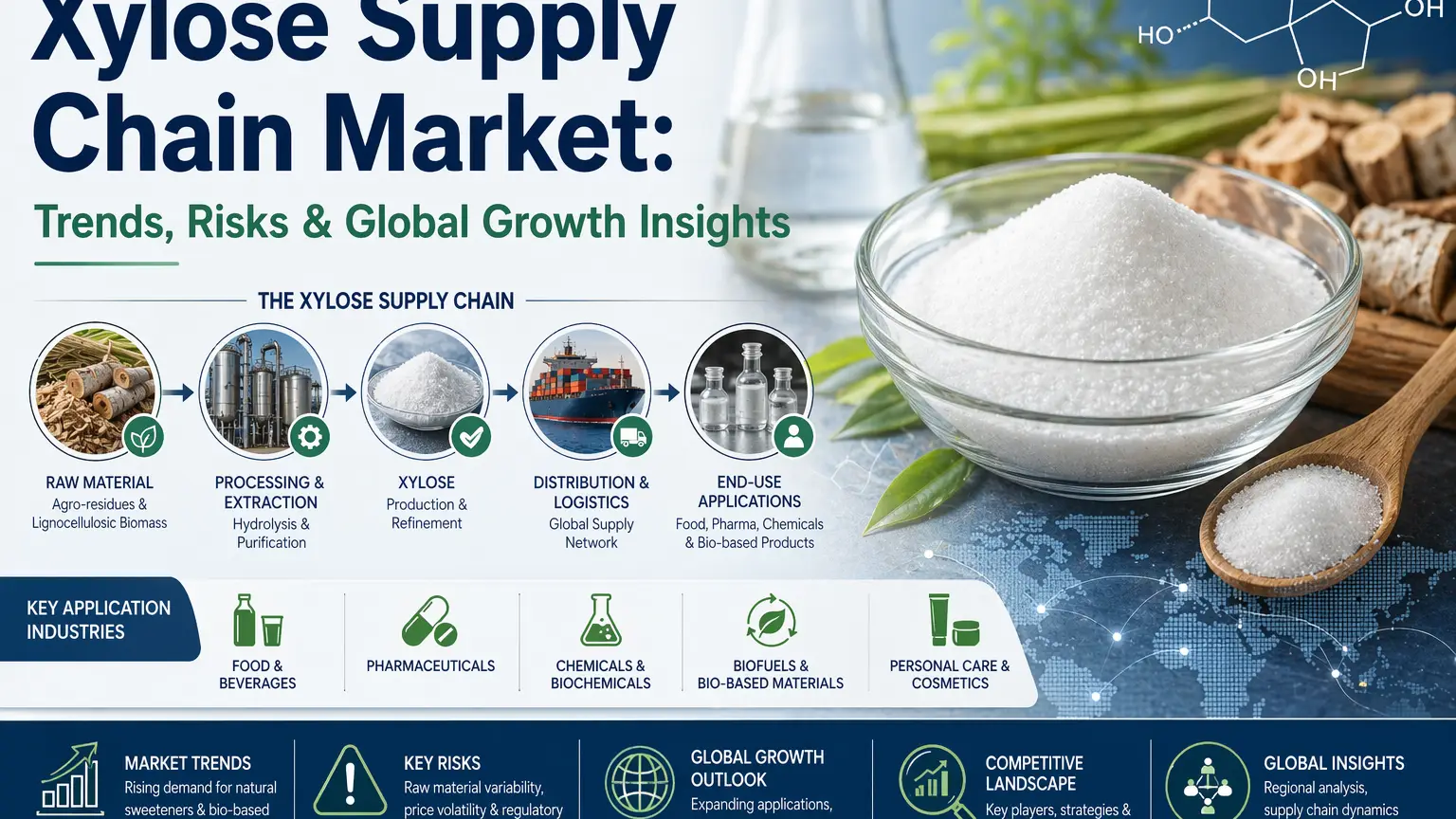 Thị trường chuỗi cung ứng Xylose: Xu hướng, rủi ro & Thông tin chi tiết về tăng trưởng toàn cầu