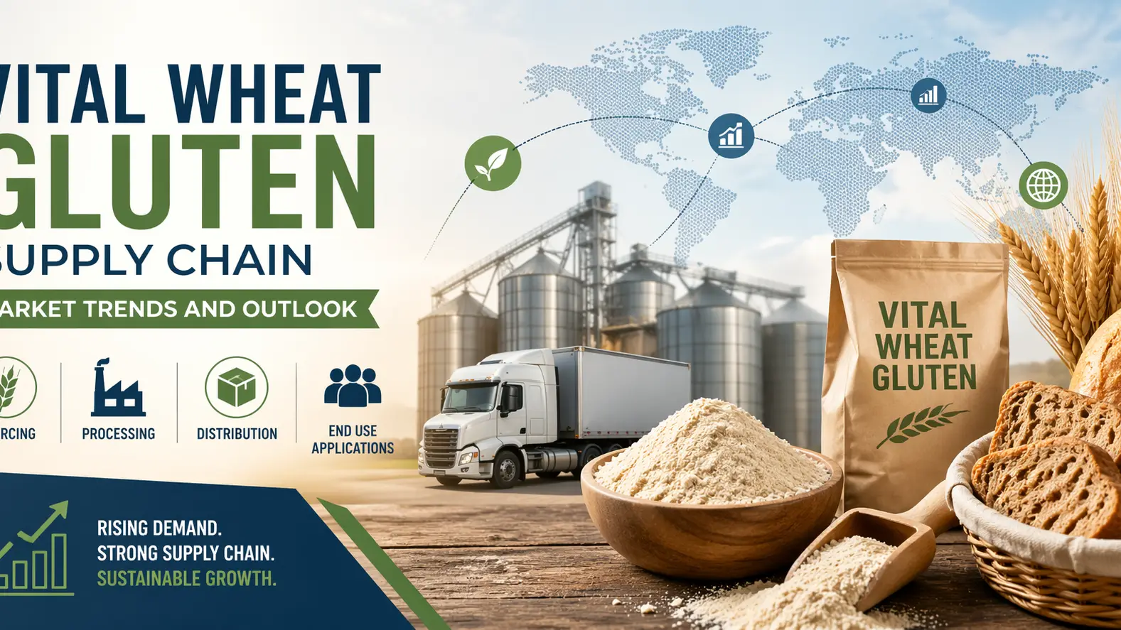 Xu hướng và triển vọng thị trường chuỗi cung ứng gluten lúa mì quan trọng